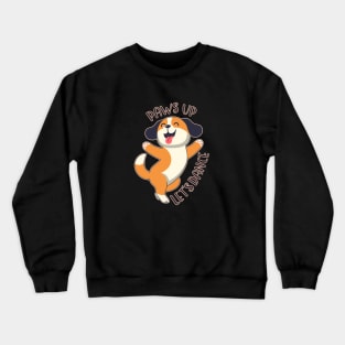 Happy dancing beagle dog Crewneck Sweatshirt